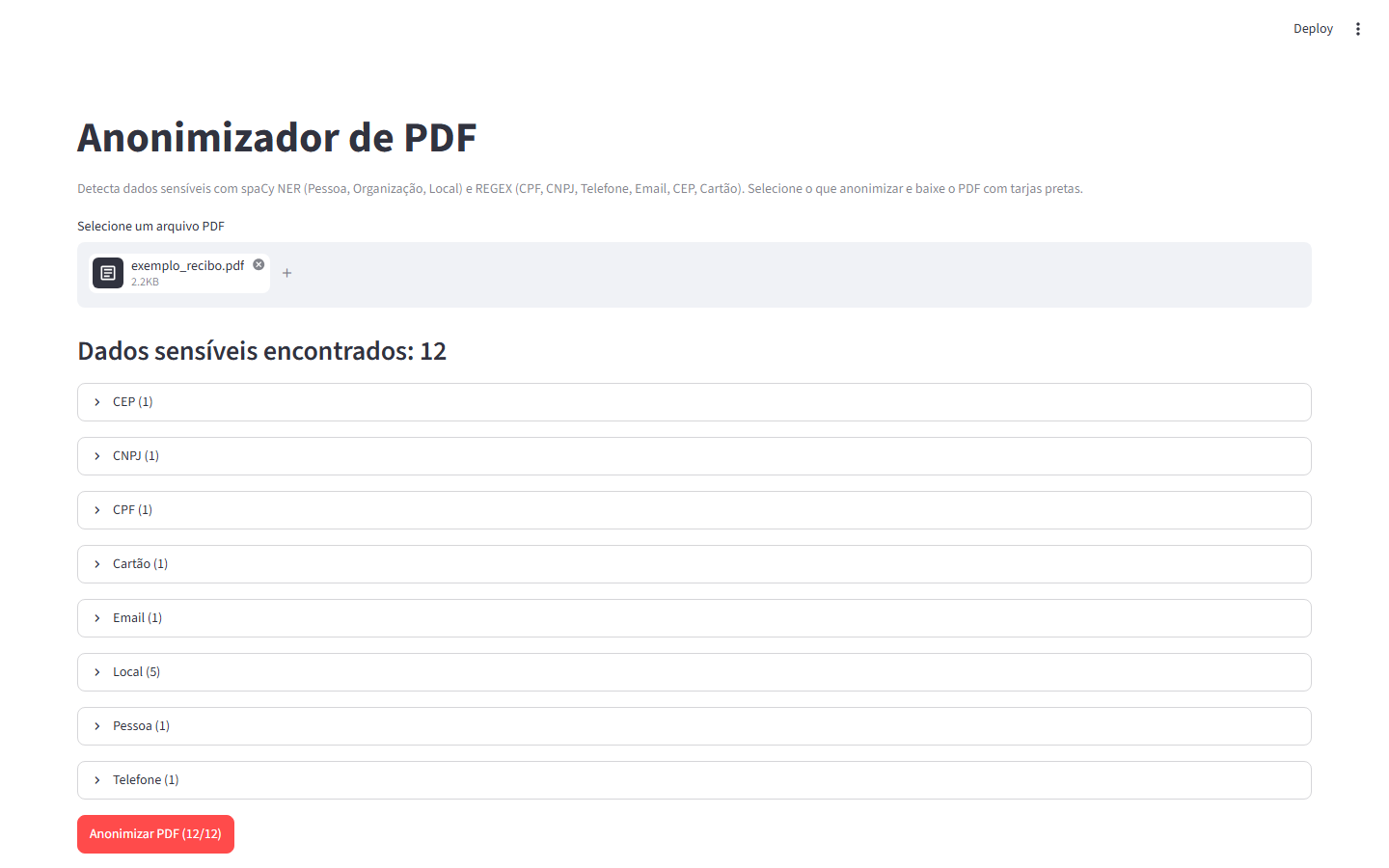 Anonimizador app